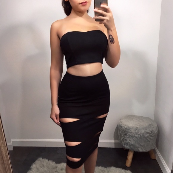 Cindy Cut Off Skirt Set - Picture 2 of 7